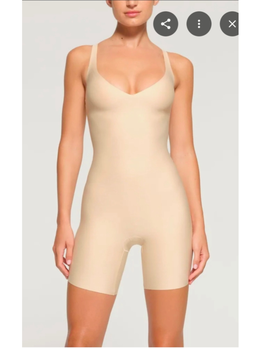 NWT Skims Body Unlined Plunge Mid-thigh Bodysuit Size Small